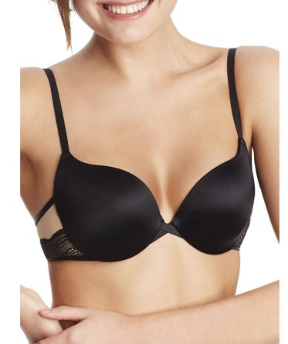 Maidenform Women Love the Lift Push Up Underwire Bra Black/Beige Size 36B